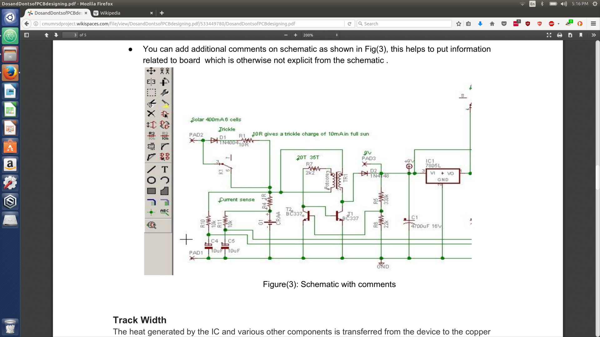 Schematic with comments
