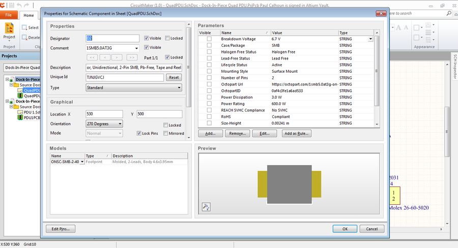 Part Info Window