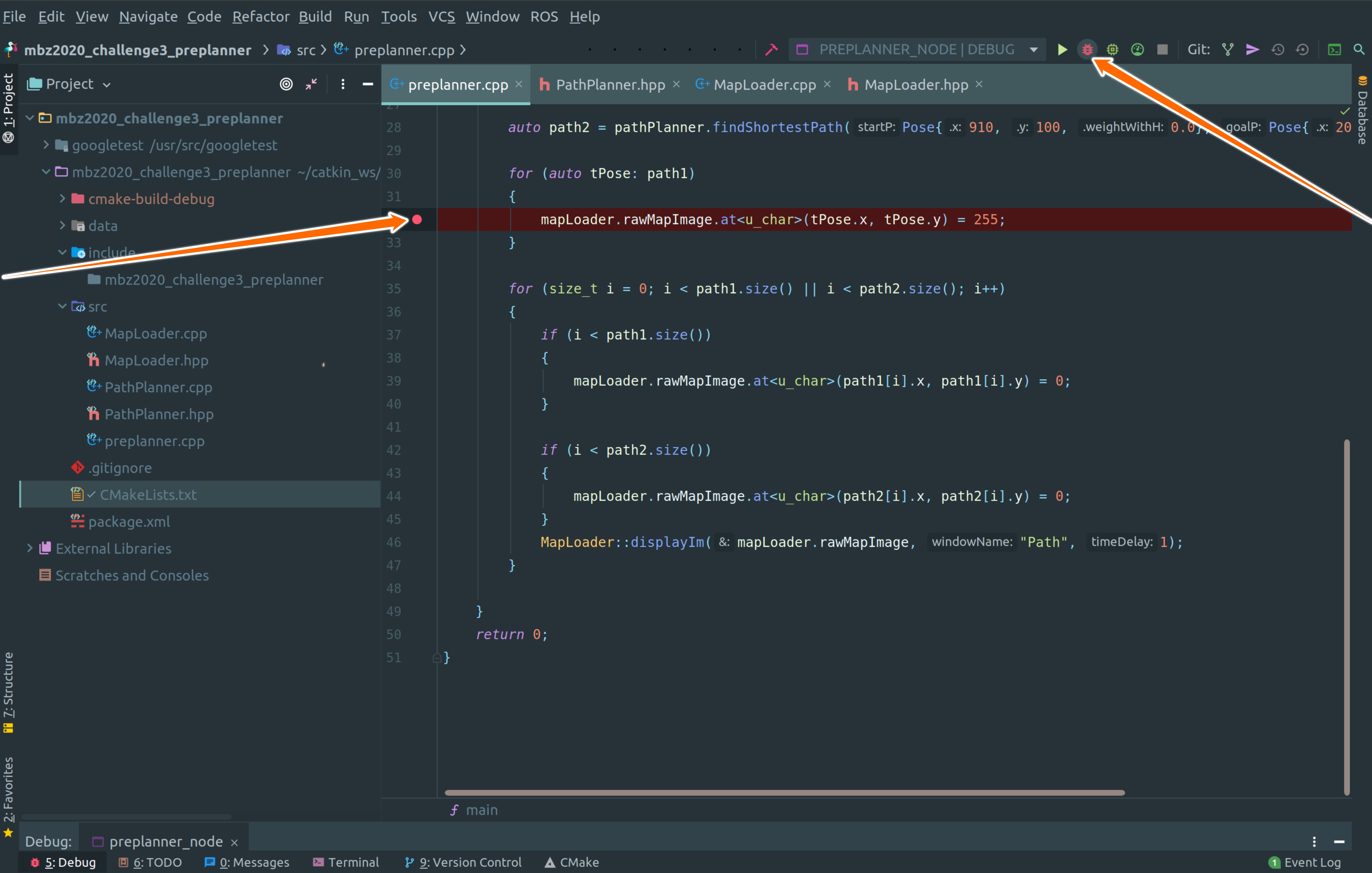 CLion Debug 2